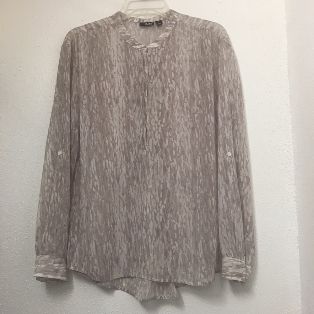 A.n.a pattern button front blouse - Picture 6 of 8